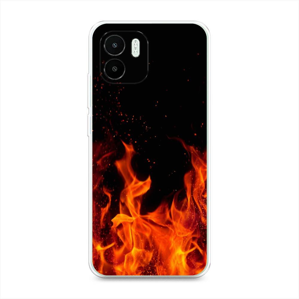 

Чехол Awog на Redmi A1 / Редми A1 "Все в огне", Оранжевый;черный