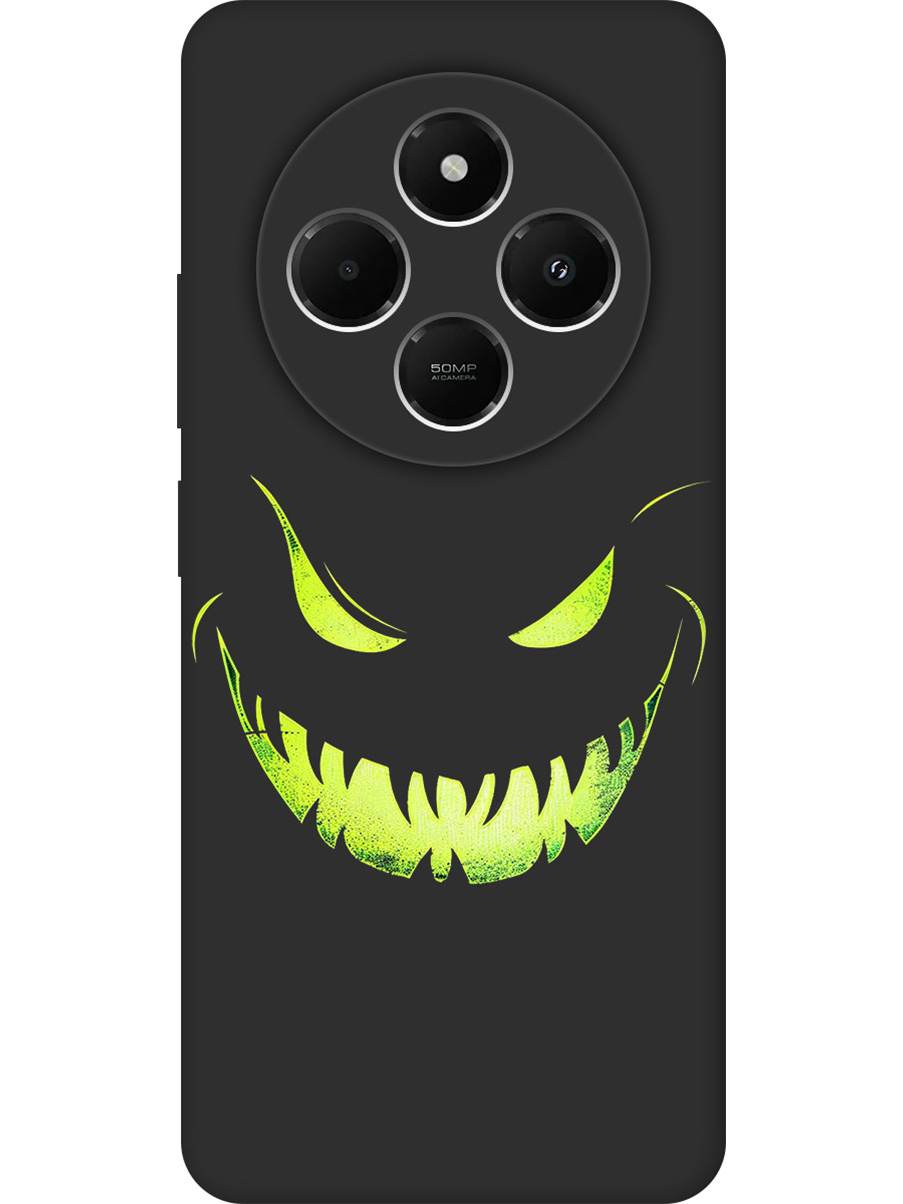 

Силиконовый чехол на Xiaomi Redmi 14C / Poco C75 с принтом матовый черный 868156, Черный;зеленый, 786715772