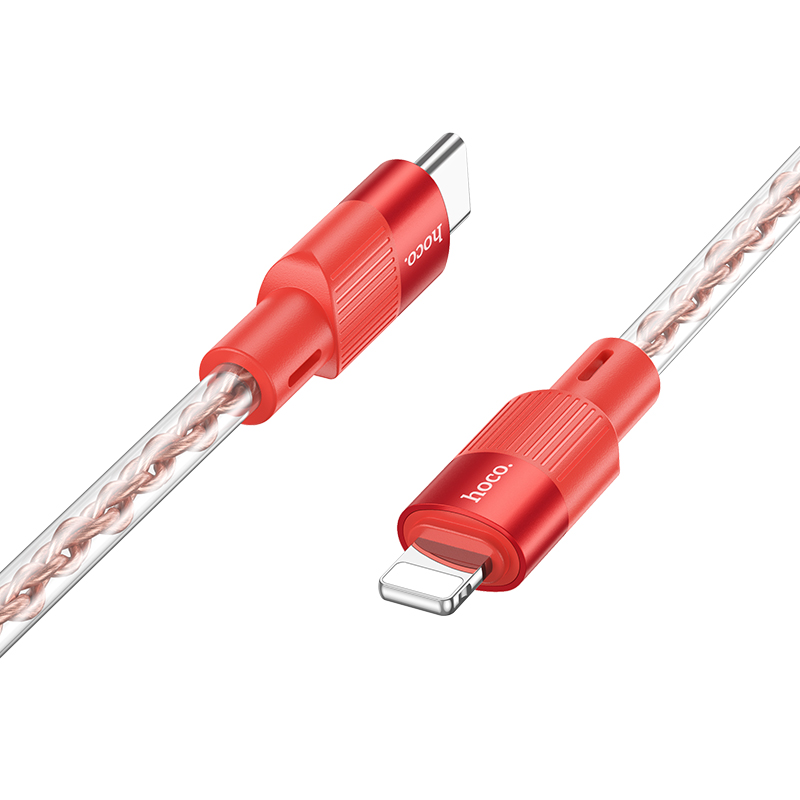 

Кабель Lightning to Type-C (PD), HOCO, X99, 1M, силиконовый, красный