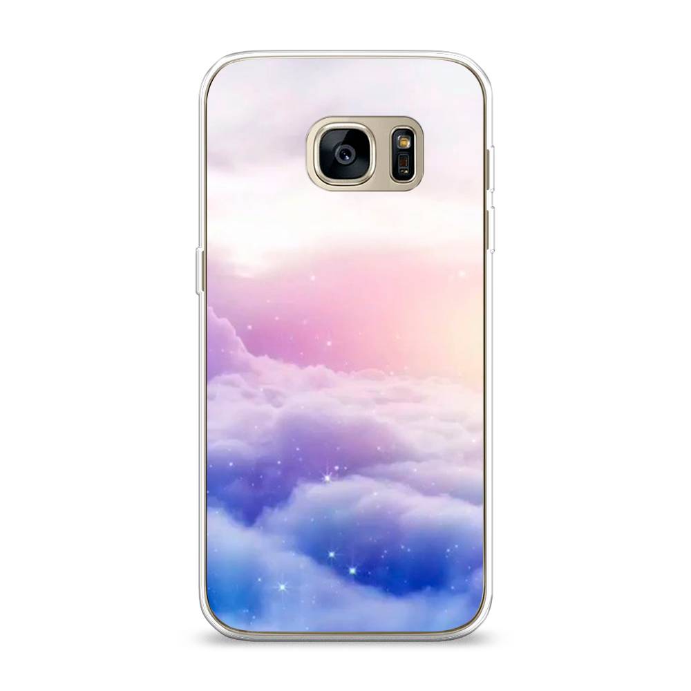 

Чехол на Samsung Galaxy S7 "Небеса", Голубой;белый;розовый, 24550-2