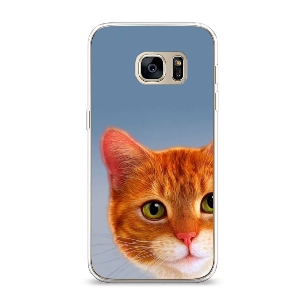 

Чехол на Samsung Galaxy S7 "Любопытный котик", Коричневый, 24550-1