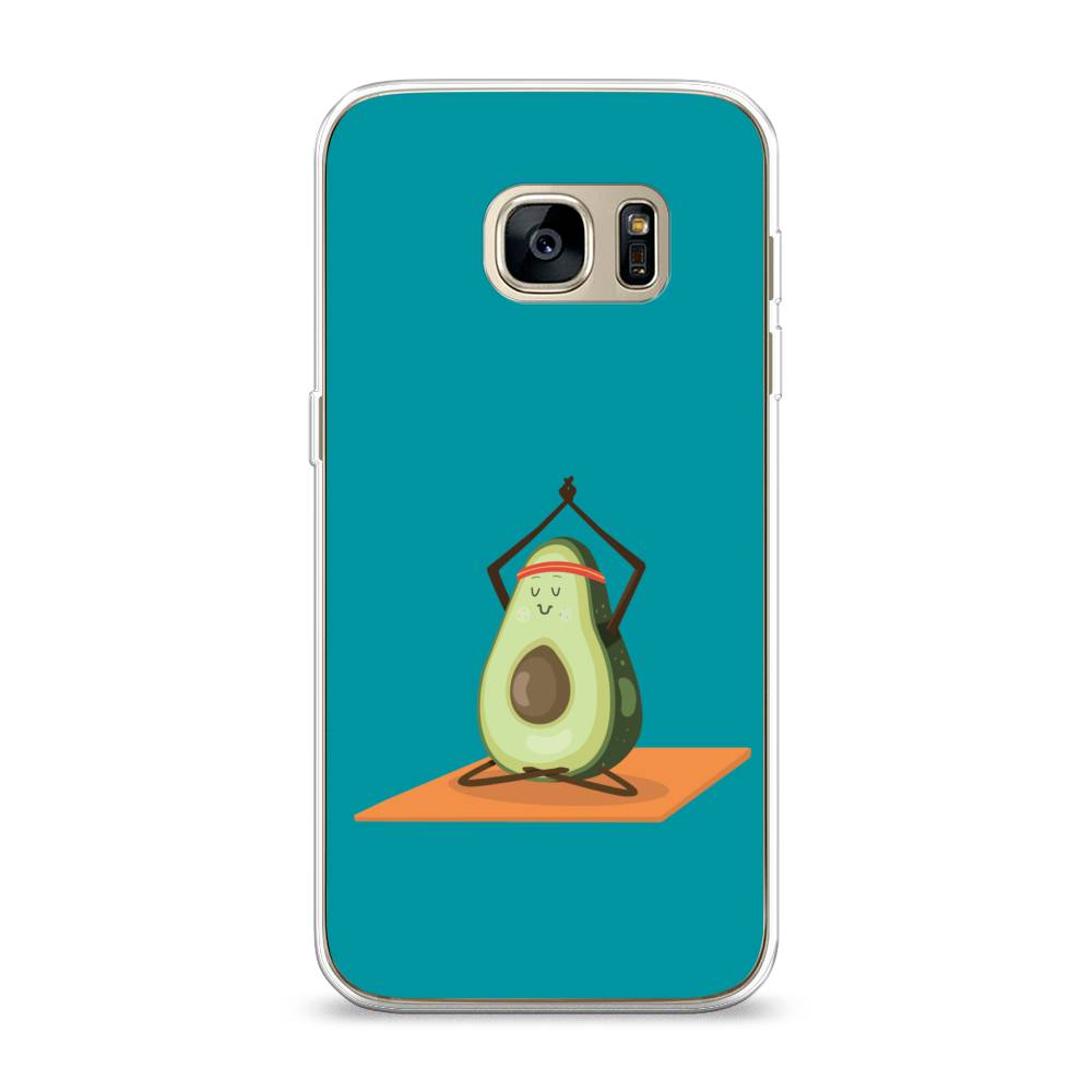 

Чехол на Samsung Galaxy S7 "Расслабься с авокадо", Голубой, 24550-6