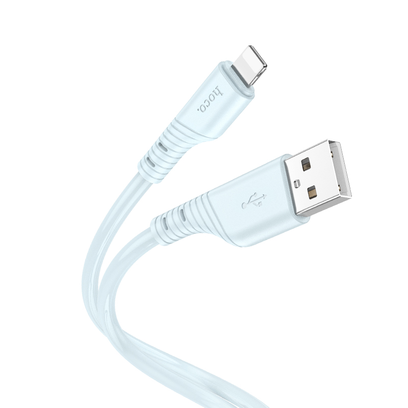 

USB дата кабель Lightning, HOCO, X97, 1M, силиконовый, светло-голубой