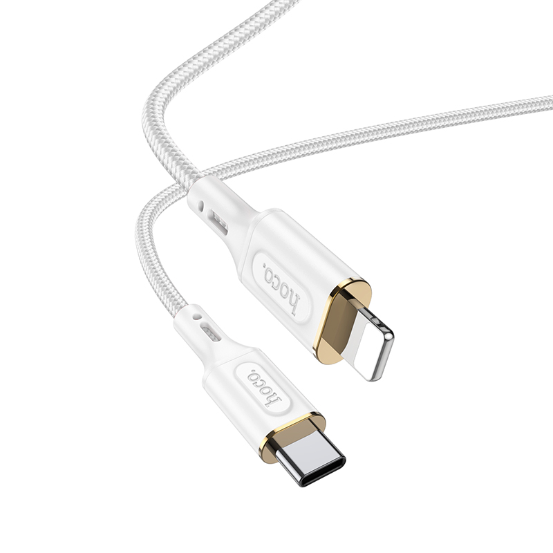 

Кабель Lightning to Type-C (PD), HOCO, X95, 1м, 20W, белый