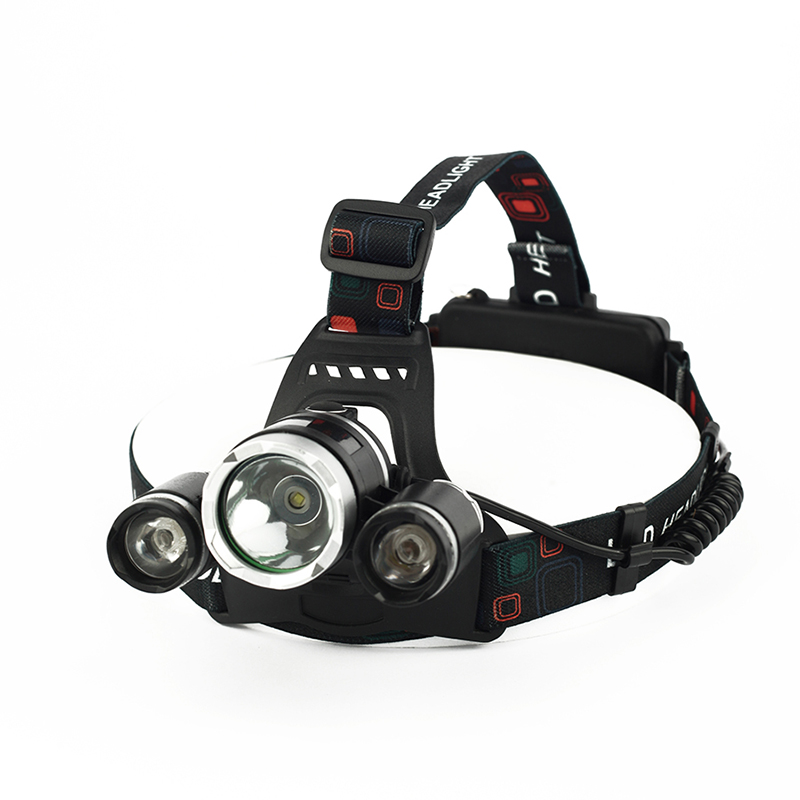 фото Туристический фонарь налобный светодиодный аккумуляторный high power headlamp h0082 черный baziator