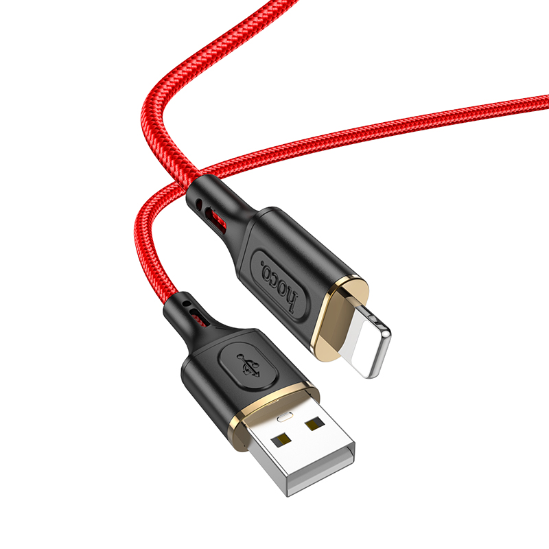 

USB дата кабель Lightning, HOCO, X95, 1M, красный