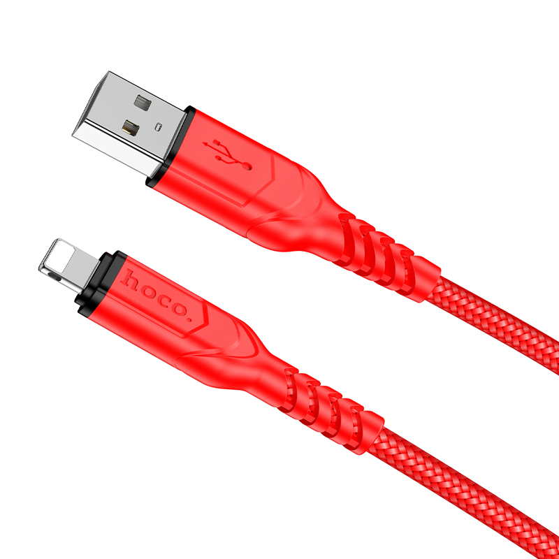 

USB дата кабель Lightning, HOCO, X59, 2м, красный