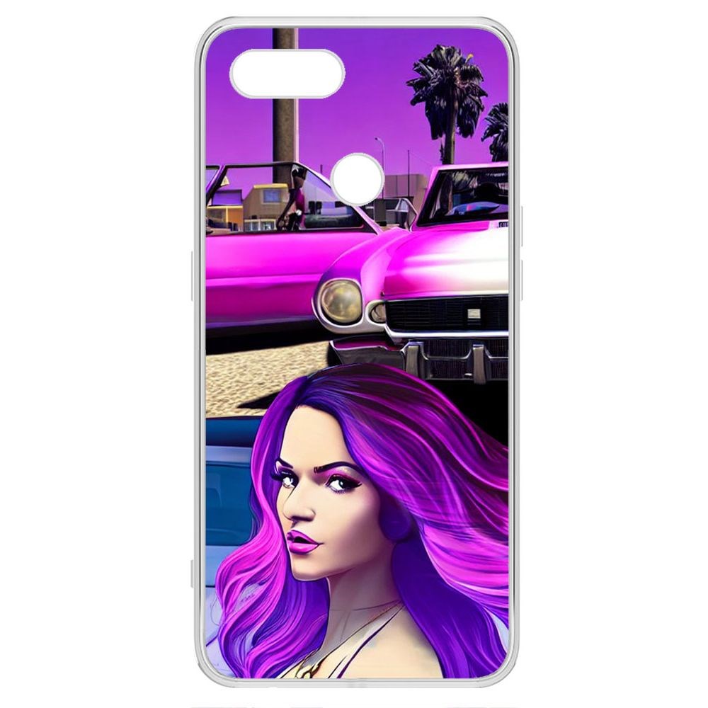 

Чехол-накладка Krutoff Clear Case Жизнь в розовом для Oppo A7, Прозрачный