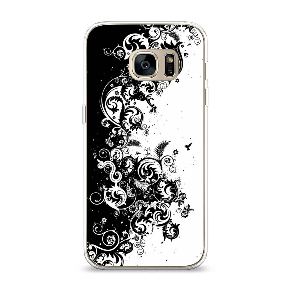 

Чехол на Samsung Galaxy S7 "Черно белый узор", Белый;черный;серый, 24550-3