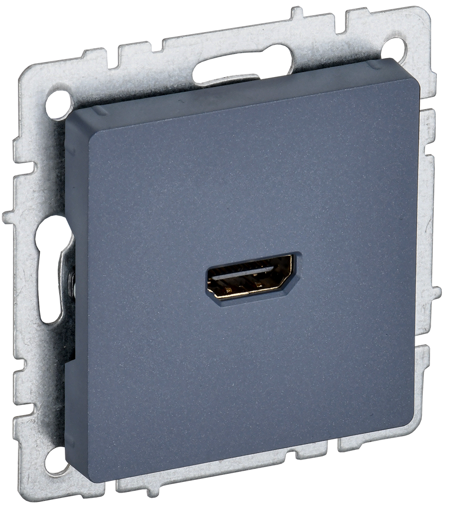 

BRITE Розетка HDMI РHDMI-0-БрМ маренго IEK, Серый