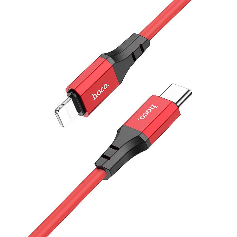

Кабель Lightning to Type-C (PD), HOCO, X86, 1м, силиконовый, красный