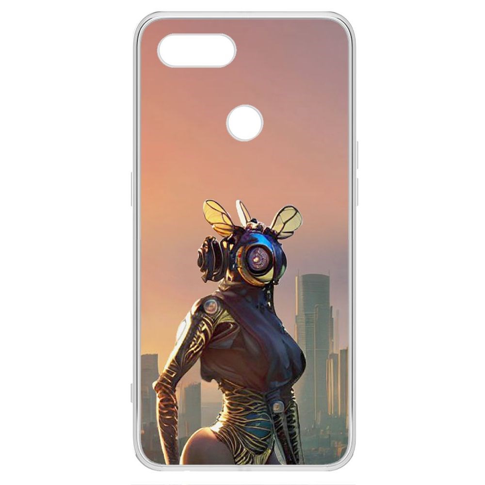 

Чехол-накладка Krutoff Clear Case Женщина-киберпчела для Oppo A11k