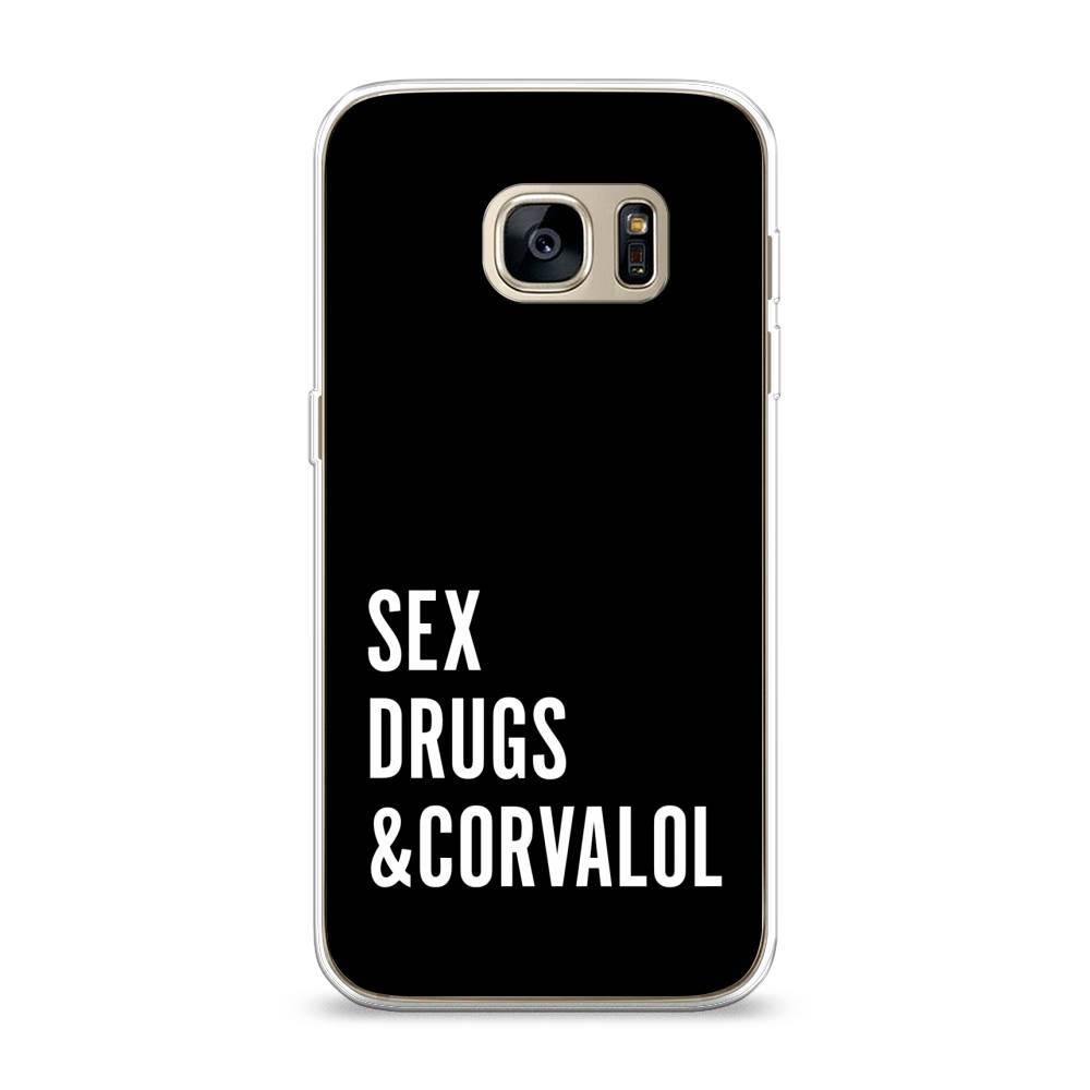 

Чехол на Samsung Galaxy S7 "Corvalol", Черный;серый;белый, 24550-6