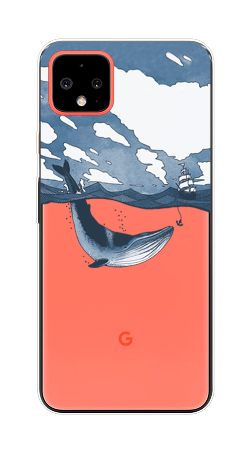 

Чехол на Google Pixel 4 XL "Большой кит", Синий, 270550-1