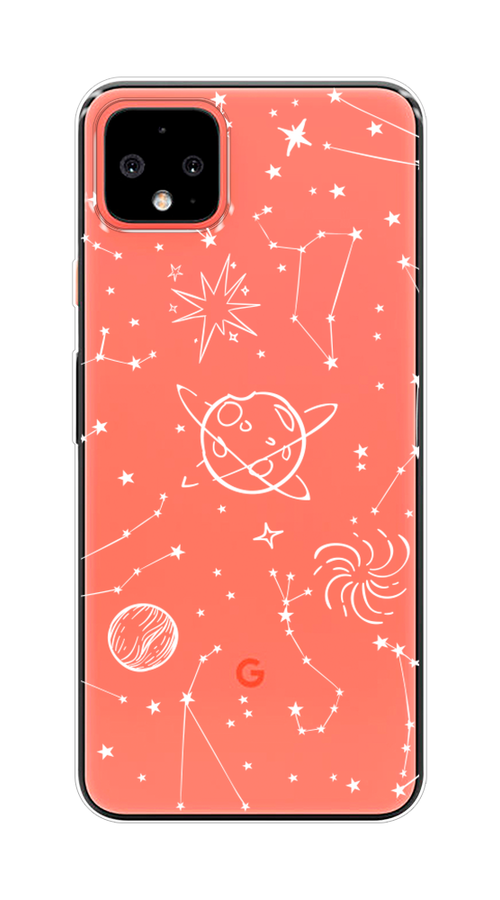 

Чехол на Google Pixel 4 XL "Планеты в космосе", Белый, 270550-2