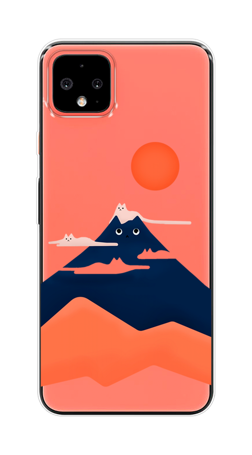 

Чехол на Google Pixel 4 XL "Кот-гора", Черный;оранжевый, 270550-4