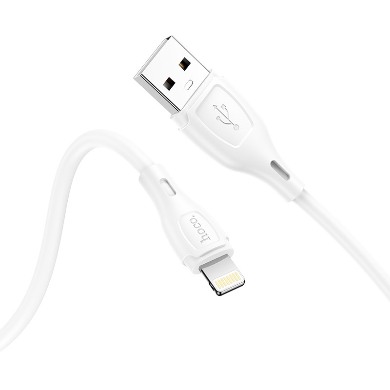 

USB дата кабель Lightning, HOCO, X61, силиконовый, белый