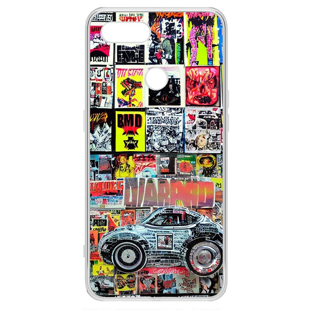 

Чехол-накладка Krutoff Clear Case Автопамфлет для Oppo A12, Прозрачный