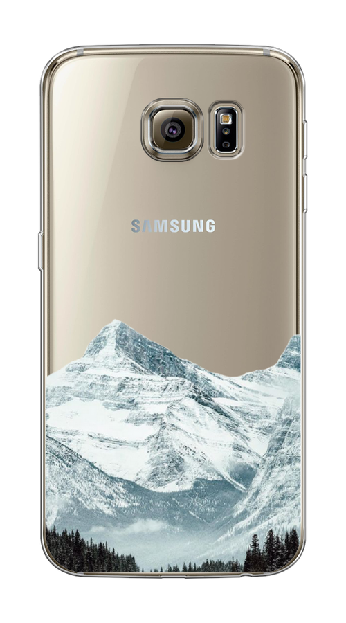 

Чехол на Samsung Galaxy S6 edge "Горы арт 1", Белый;зеленый, 24450-2