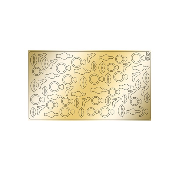 

Металлизированные наклейки Freedecor №203, золото