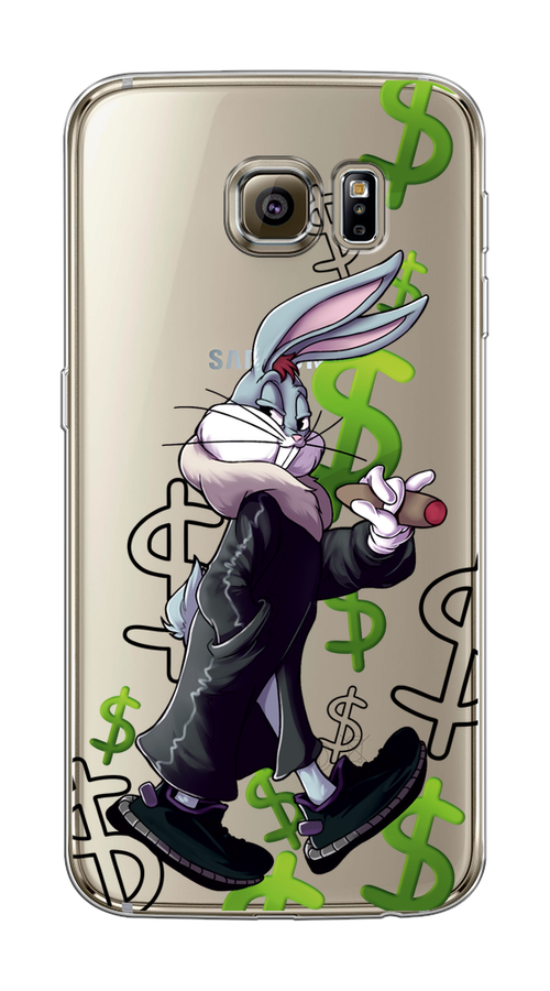 

Чехол на Samsung Galaxy S6 edge "Rich Bugs Bunny", Зеленый;черный;голубой, 24450-6