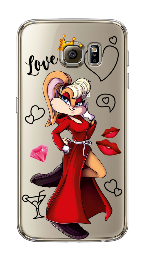 

Чехол на Samsung Galaxy S6 edge "Rich Lola Bunny", Красный;бежевый;оранжевый, 24450-6