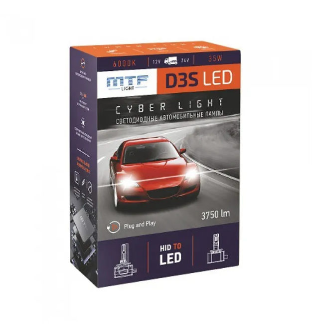 Светодиодные лампы MTF D3S Cyber Light 6000К