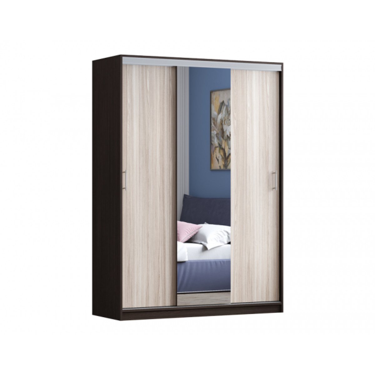 

Шкаф-купе Регион 058 Альянс-2 Венге/Ясень шимо светлый 150x60x222 см, Бежевый;коричневый