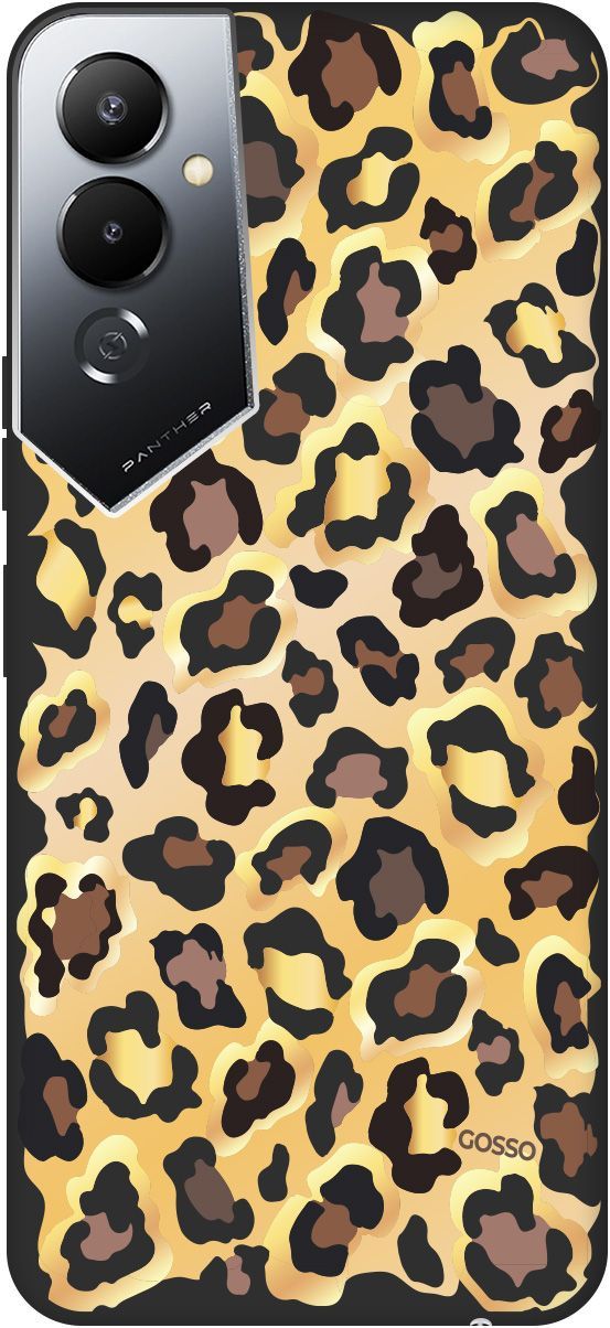 

Матовый Soft Touch Чехол на Tecno Pova 4 с 3D принтом "Cheetah" черный, Черный;коричневый, 158054