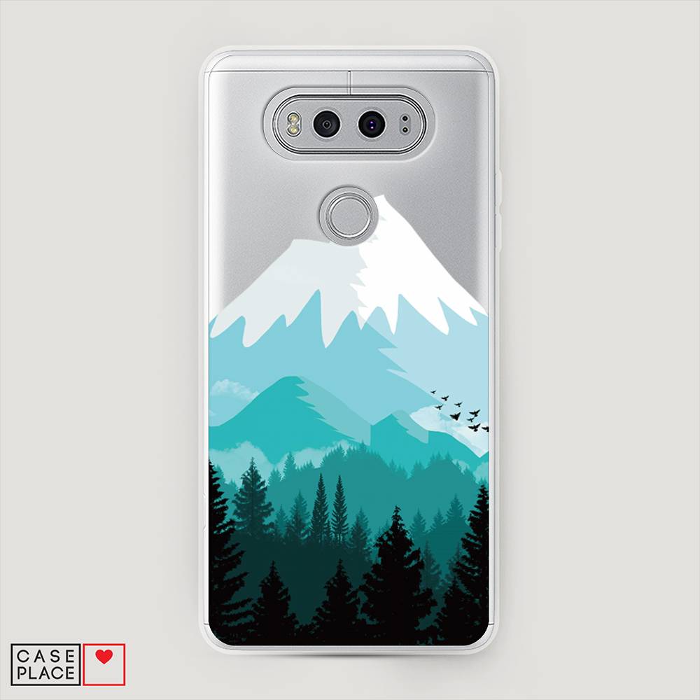 

Чехол на LG V20 "Синяя снежная гора", Белый;голубой, 83350-2