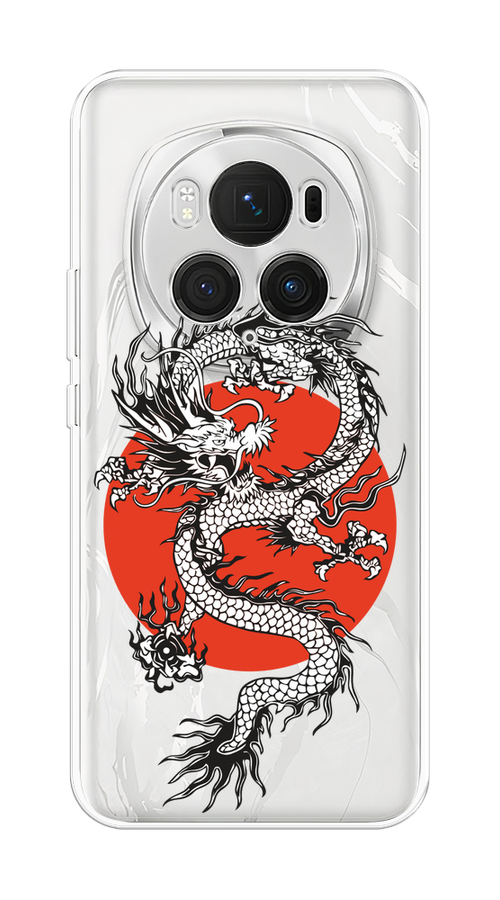

Чехол на Honor Magic 6 Pro "Восходящий дракон", Белый;черный;красный, 6123750-1