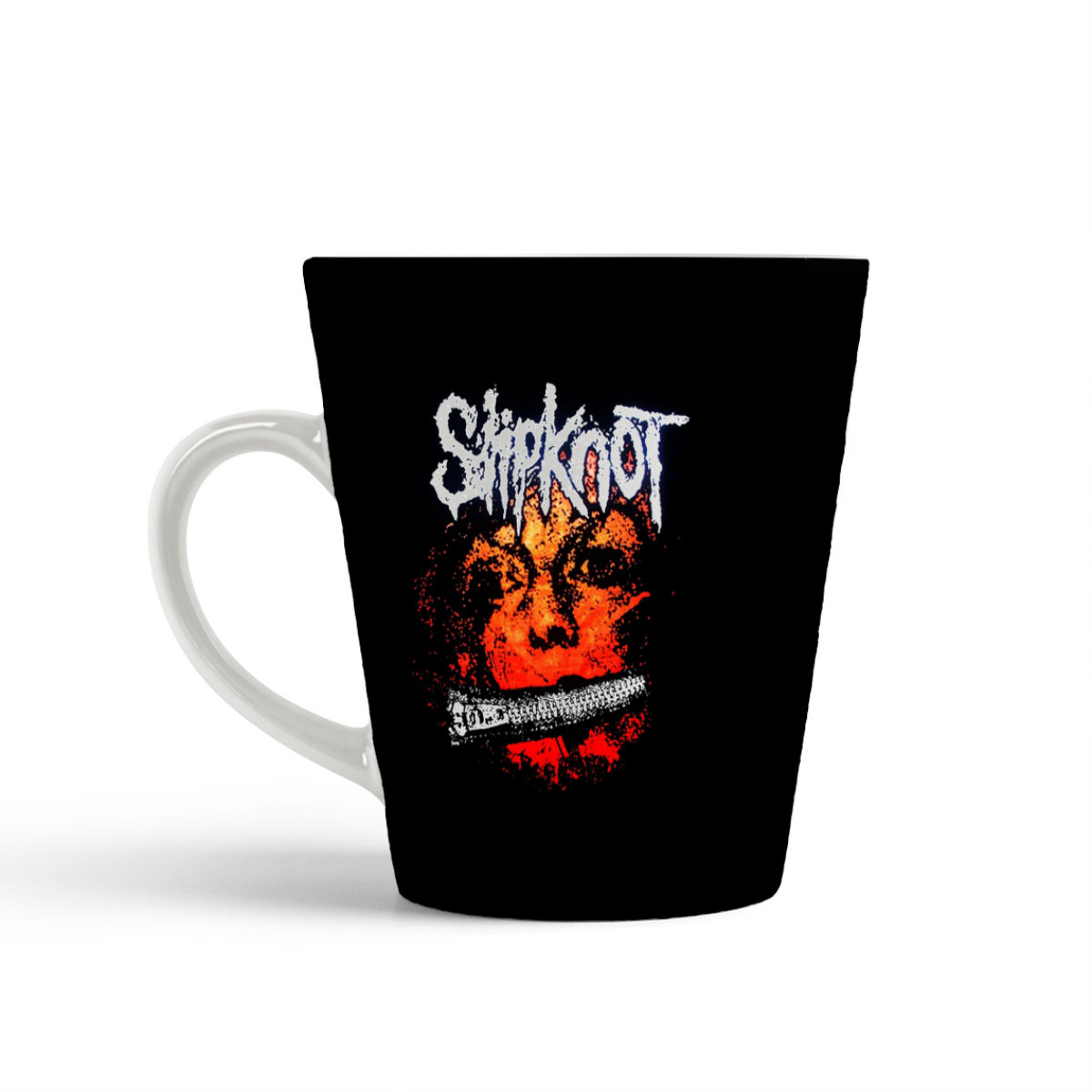 

Кружка-латте CoolPodarok Slipknot на черном фоне цветная