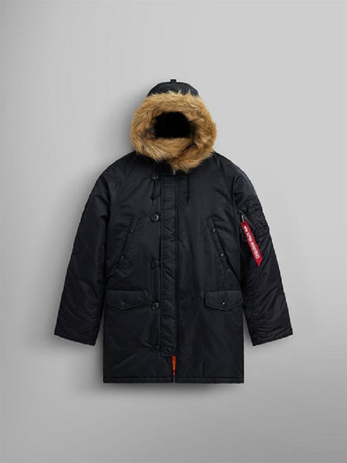 

Парка мужская Alpha Industries Slim Fit N-3B черная 5XL, Черный, Slim Fit N-3B