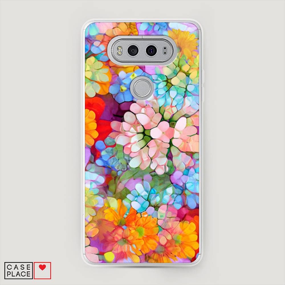 

Чехол на LG V20 "Цветы витраж", Оранжевый;розовый;голубой, 83350-3