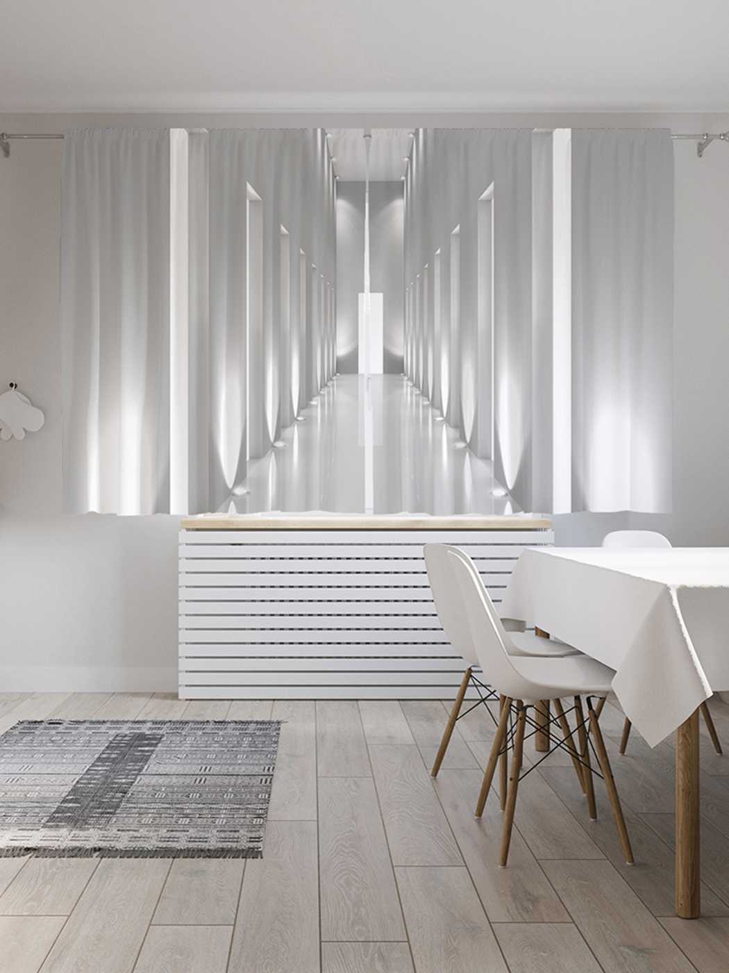 

Классические шторы JoyArty "Освещенный коридор", серия Oxford DeLux, 2 полотна 145x180 см, Освещенный коридор