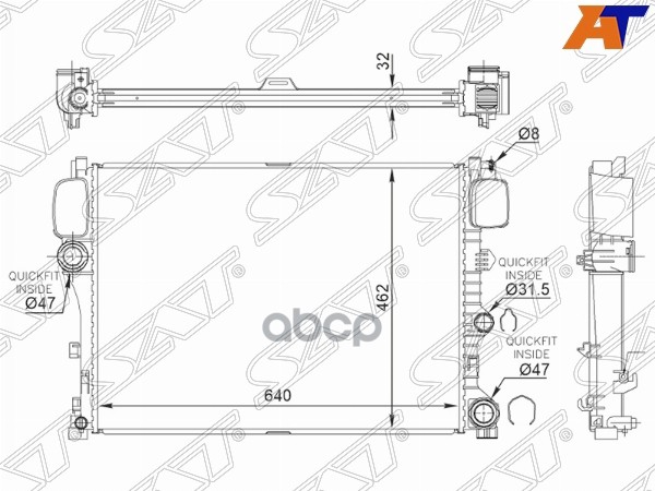 

Радиатор mercedes s-class w221//cl-class w216 09-13 SAT ST100051