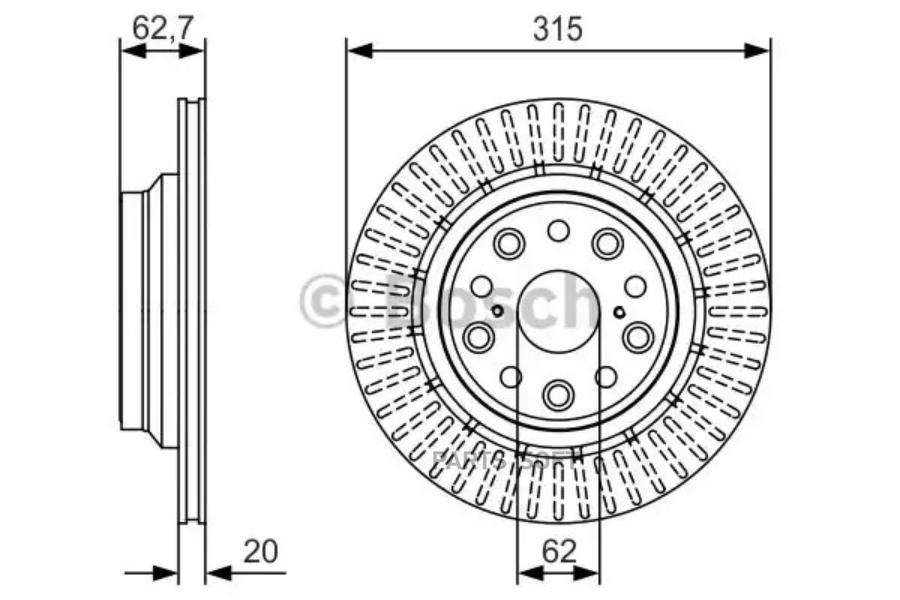 

Тормозной диск Bosch 0986479T06