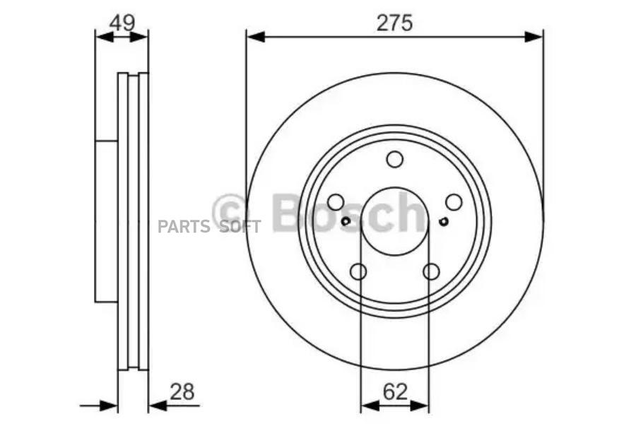 

Тормозной диск Bosch 0986479R58