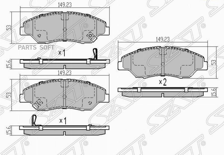 

Колодки тормозные перед kia sortage 93-05 SAT ST0K0453323Z