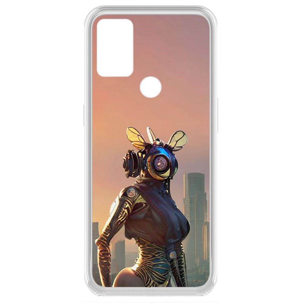 

Чехол-накладка Krutoff Clear Case Женщина-киберпчела для OnePlus Nord N10 5G