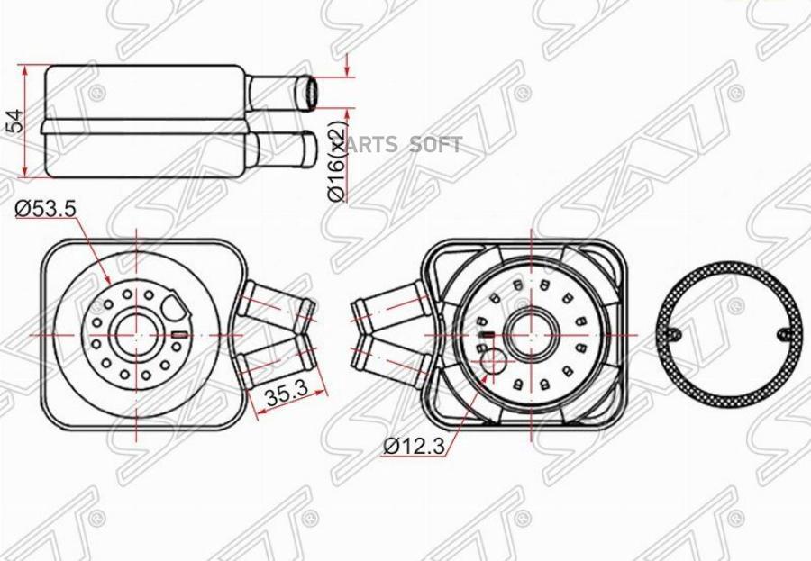 Радиатор Масляный Audi A4 94-00/A6 94-05/Ford Galaxy 95-06/Skoda Octavia 96-10/Volkswagen