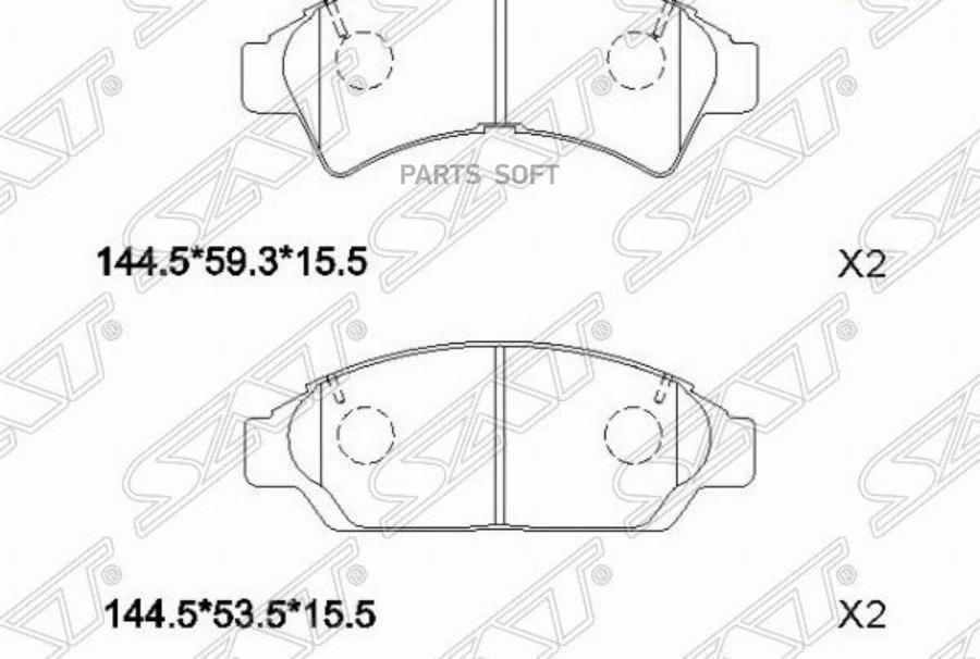 

Колодки тормозные перед toyota camry/vista sv30 SAT ST0446532080