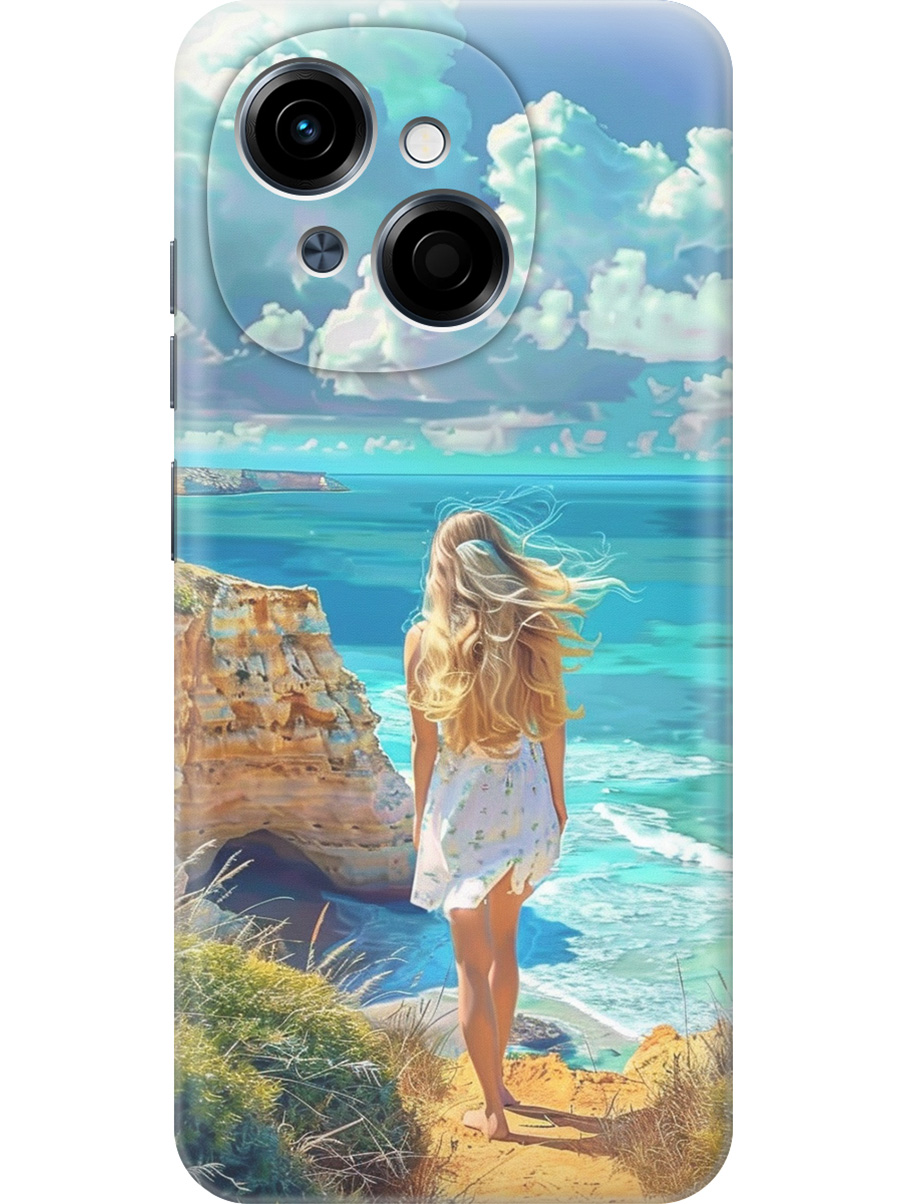 

Силиконовый чехол на Tecno Spark Go 1 / Pop 9 с принтом "Безкрайнее море", Прозрачный;белый;голубой;желтый, 786716941