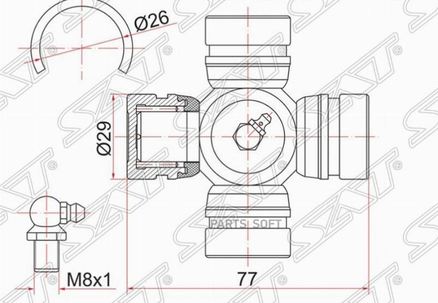

Крестовина Кардана Rr Ty Lcr Uzj100, Surf #185, Dyna 150/200 Ly1##/21#, Bu2## (Rr)
