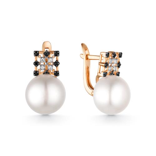 

Серьги из красного золота Contessa 21802563, жемчуг\ фианит, 21802563