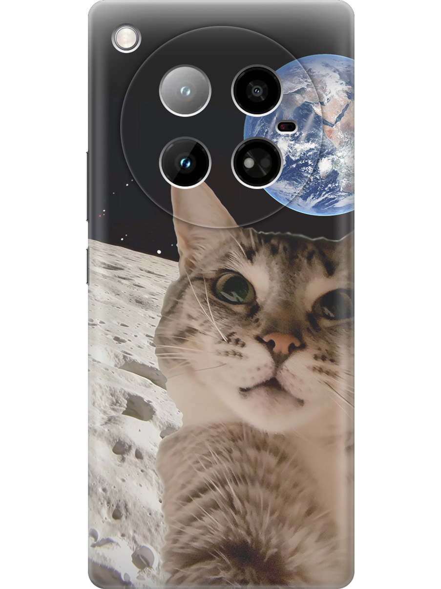 

Силиконовый чехол на Infinix Zero 40 4G с принтом "Котик на луне", Прозрачный;белый;серый;черный, 786722312
