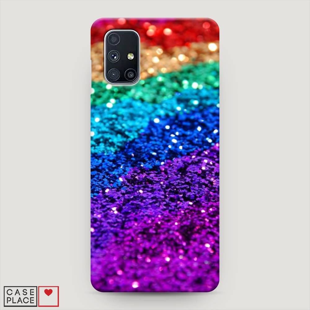 

Пластиковый чехол "Блестящая радуга рисунок" на Samsung Galaxy M51, 2101520-2