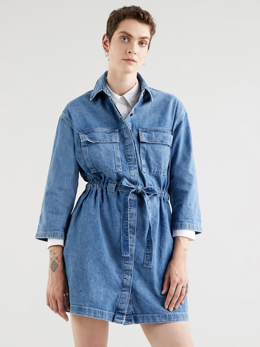 

Платье женское Levi's 34977-0002 синее S, Синий, 34977-0002