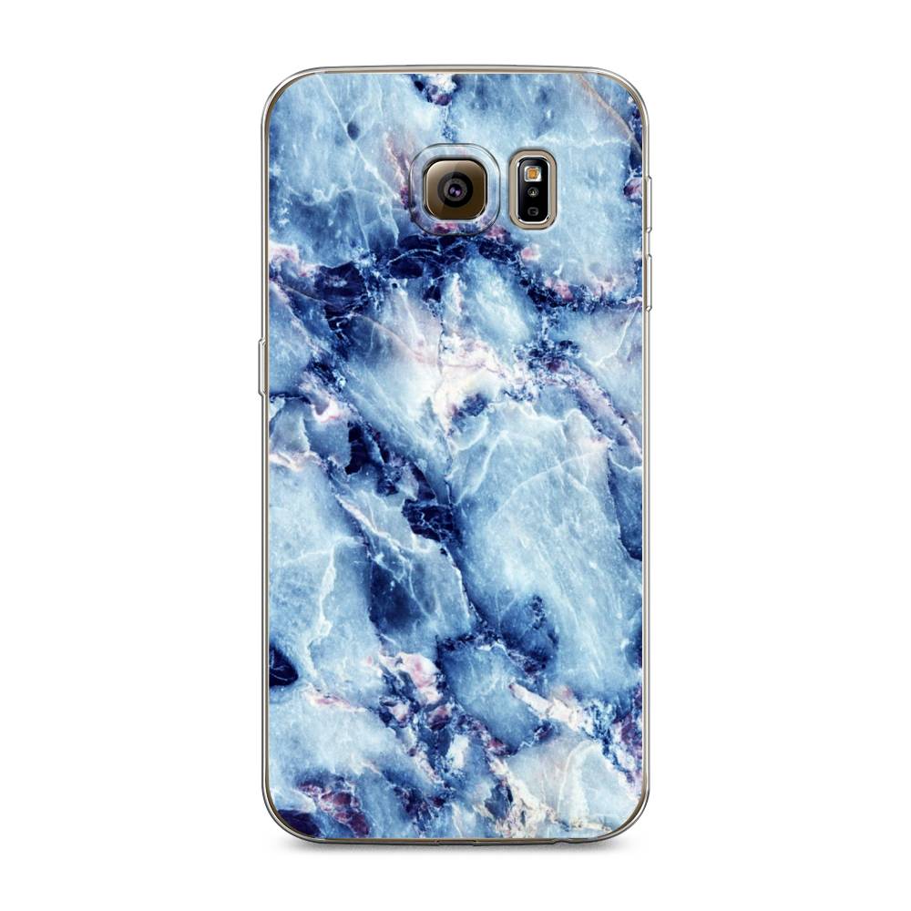 

Чехол на Samsung Galaxy S6 edge "Мрамор с синими прожилками", Синий, 24450-3