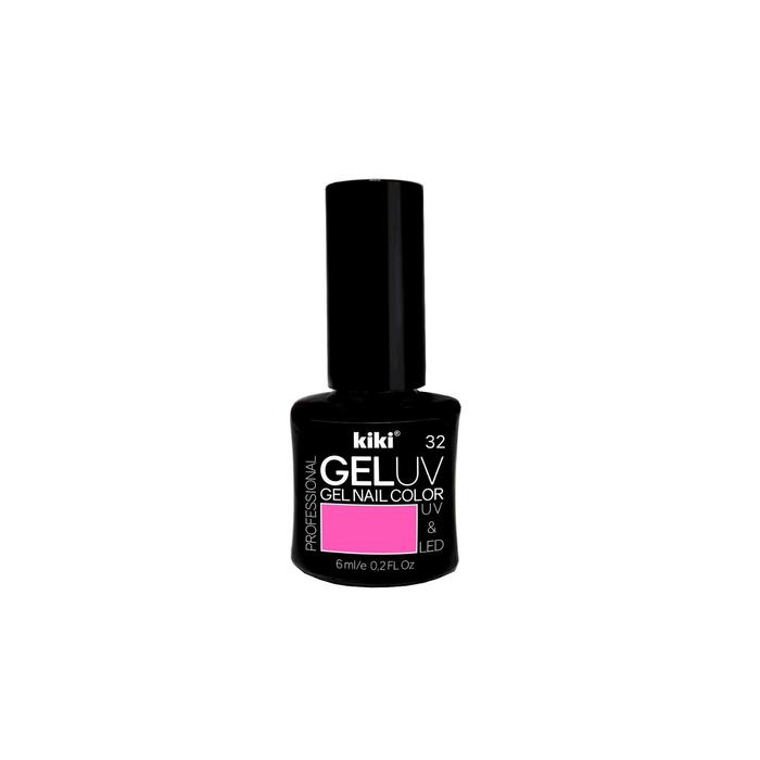 Гель-лак для ногтей Kiki Gel Uv&Led 32 ультра-розовый плёнка матовая двухсторонняя пастельная серия 65 мкм пастельный розовый 0 5 x 10 м